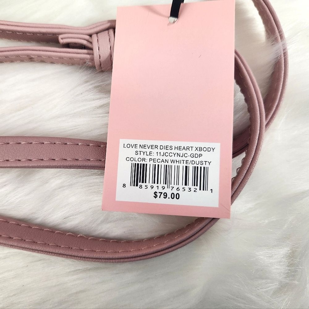 {Juicy Couture} White and Pink Heart Crossbody Purse - Picture 6 of 6